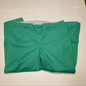 Talbots size 16 perfect crop green pants